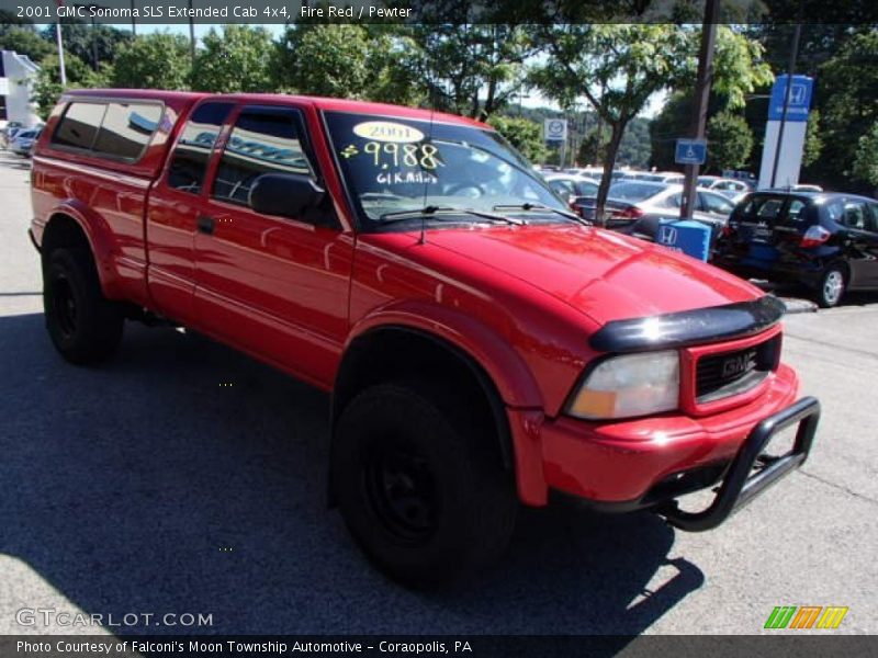 Fire Red / Pewter 2001 GMC Sonoma SLS Extended Cab 4x4