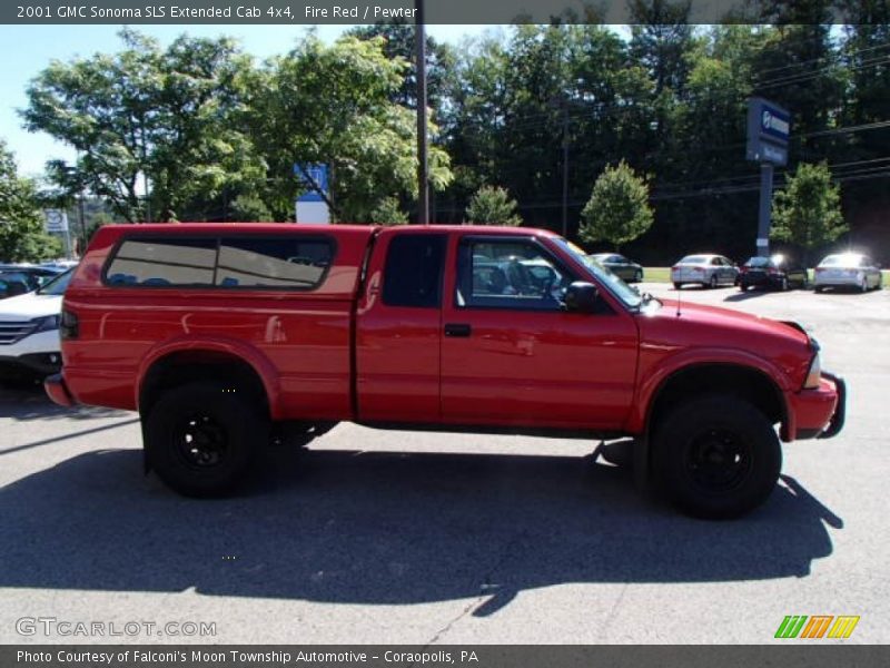 Fire Red / Pewter 2001 GMC Sonoma SLS Extended Cab 4x4