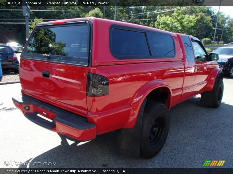Fire Red / Pewter 2001 GMC Sonoma SLS Extended Cab 4x4