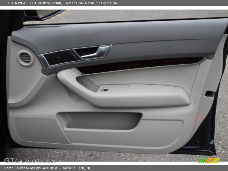 Oyster Gray Metallic / Light Gray 2011 Audi A6 3.0T quattro Sedan
