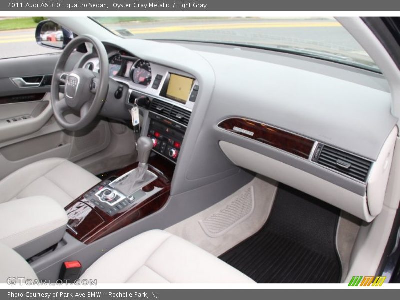 Oyster Gray Metallic / Light Gray 2011 Audi A6 3.0T quattro Sedan