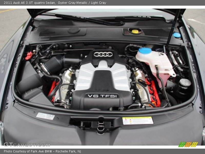 Oyster Gray Metallic / Light Gray 2011 Audi A6 3.0T quattro Sedan
