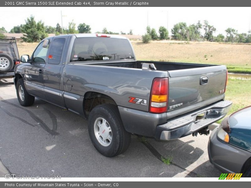Storm Gray Metallic / Graphite 2001 GMC Sierra 1500 SLE Extended Cab 4x4