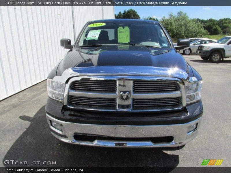 Brilliant Black Crystal Pearl / Dark Slate/Medium Graystone 2010 Dodge Ram 1500 Big Horn Quad Cab 4x4