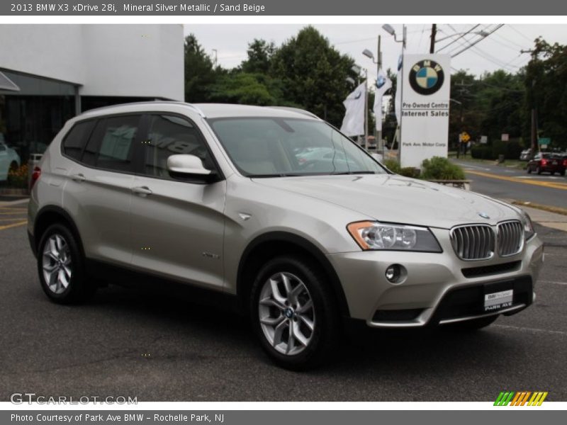 Mineral Silver Metallic / Sand Beige 2013 BMW X3 xDrive 28i