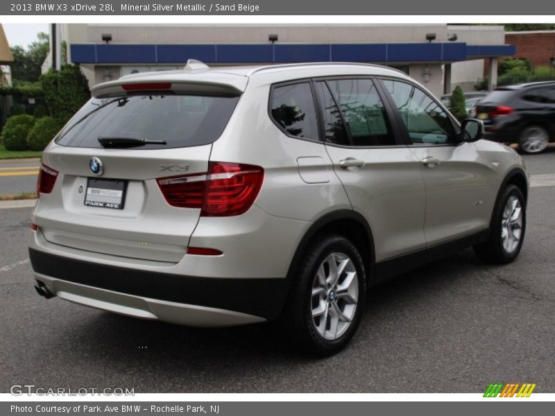 Mineral Silver Metallic / Sand Beige 2013 BMW X3 xDrive 28i