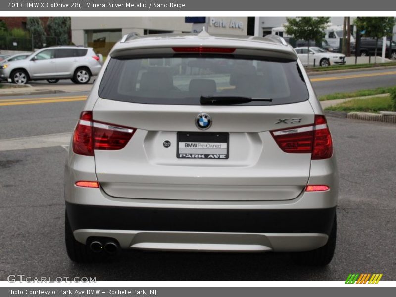 Mineral Silver Metallic / Sand Beige 2013 BMW X3 xDrive 28i