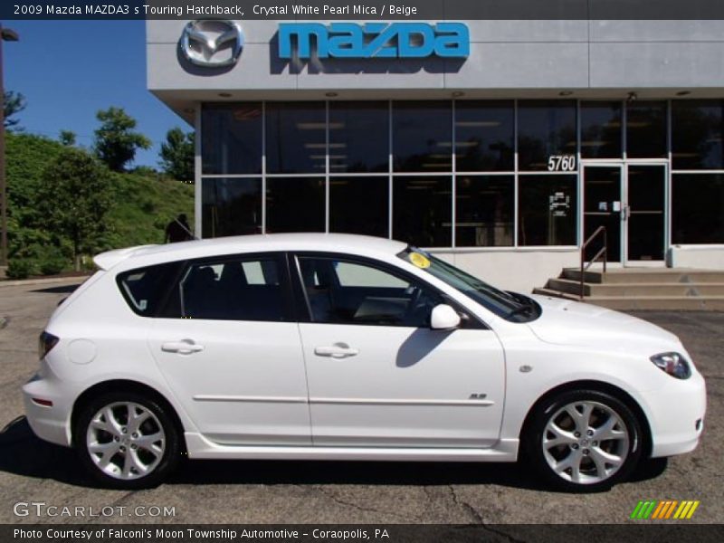 Crystal White Pearl Mica / Beige 2009 Mazda MAZDA3 s Touring Hatchback