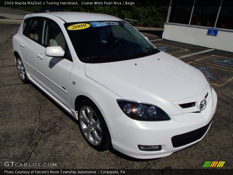 Crystal White Pearl Mica / Beige 2009 Mazda MAZDA3 s Touring Hatchback