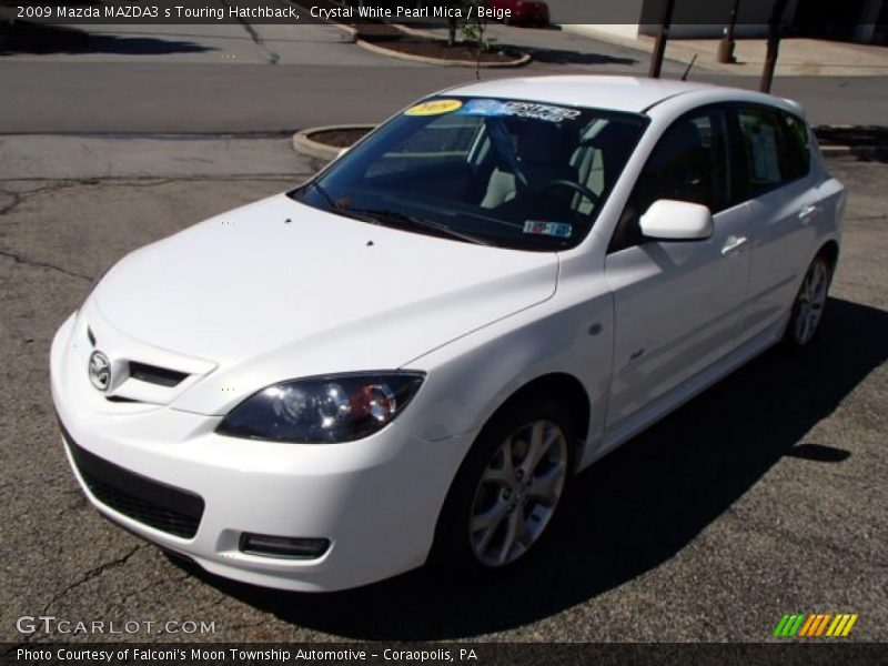 Crystal White Pearl Mica / Beige 2009 Mazda MAZDA3 s Touring Hatchback