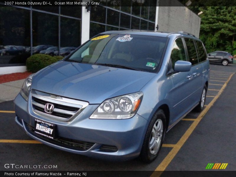 Ocean Mist Metallic / Gray 2007 Honda Odyssey EX-L