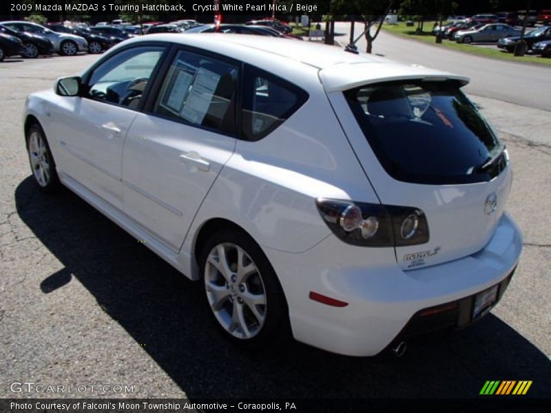 Crystal White Pearl Mica / Beige 2009 Mazda MAZDA3 s Touring Hatchback