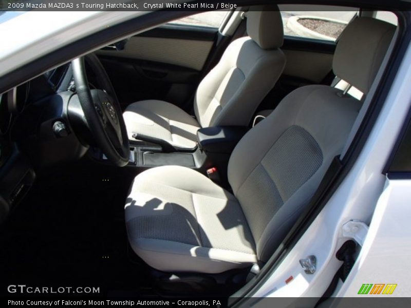 Crystal White Pearl Mica / Beige 2009 Mazda MAZDA3 s Touring Hatchback