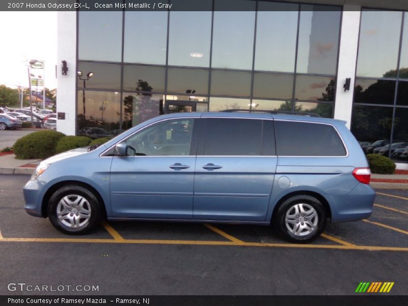 Ocean Mist Metallic / Gray 2007 Honda Odyssey EX-L