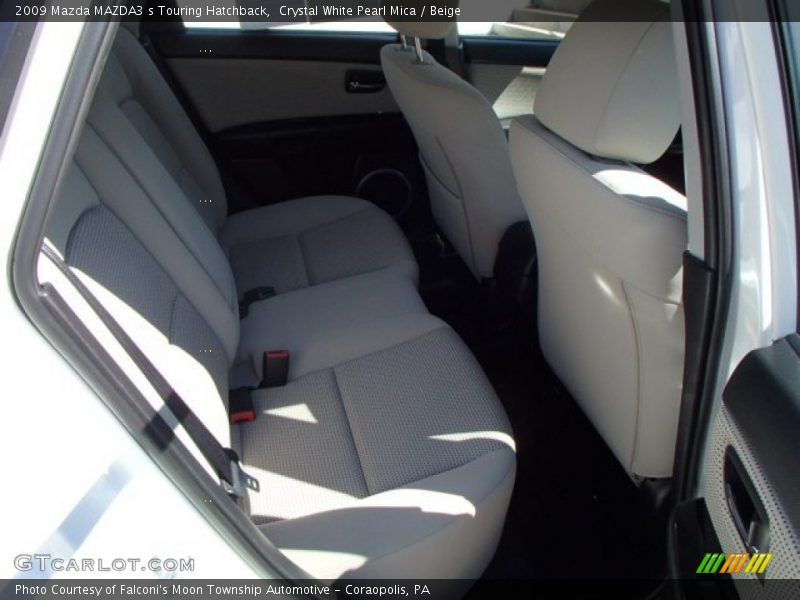 Crystal White Pearl Mica / Beige 2009 Mazda MAZDA3 s Touring Hatchback