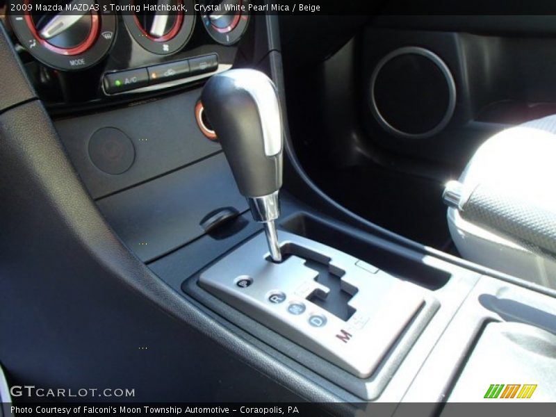 Crystal White Pearl Mica / Beige 2009 Mazda MAZDA3 s Touring Hatchback