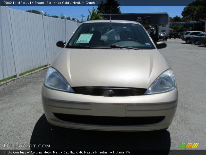 Fort Knox Gold / Medium Graphite 2002 Ford Focus LX Sedan
