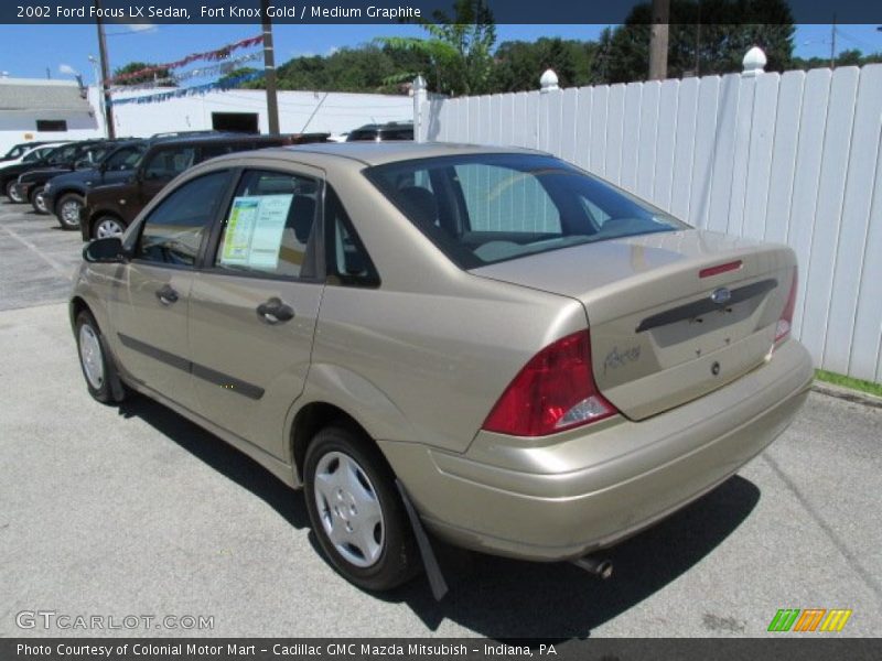 Fort Knox Gold / Medium Graphite 2002 Ford Focus LX Sedan