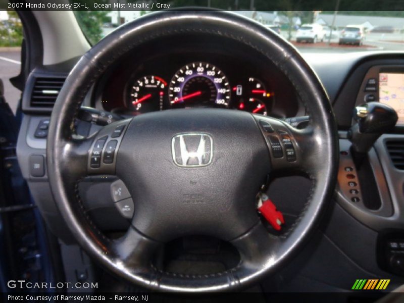 Ocean Mist Metallic / Gray 2007 Honda Odyssey EX-L