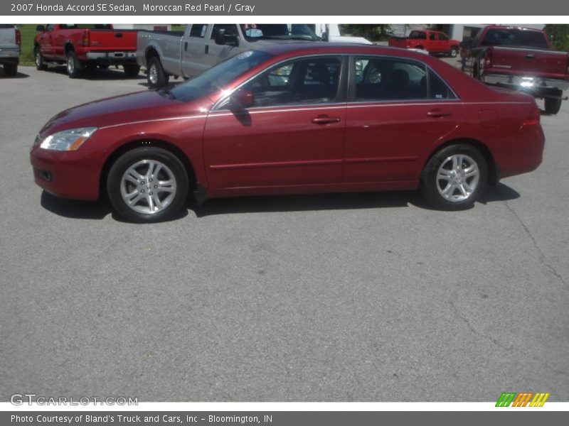 Moroccan Red Pearl / Gray 2007 Honda Accord SE Sedan