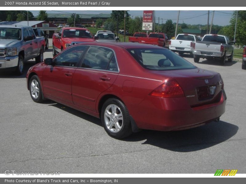 Moroccan Red Pearl / Gray 2007 Honda Accord SE Sedan