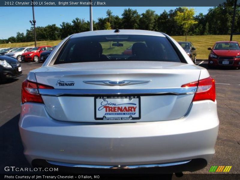 Bright Silver Metallic / Black 2012 Chrysler 200 LX Sedan