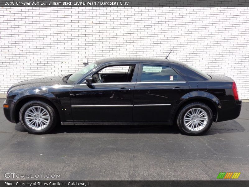 Brilliant Black Crystal Pearl / Dark Slate Gray 2008 Chrysler 300 LX