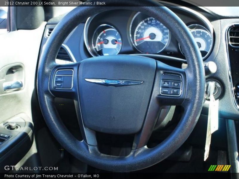 Bright Silver Metallic / Black 2012 Chrysler 200 LX Sedan