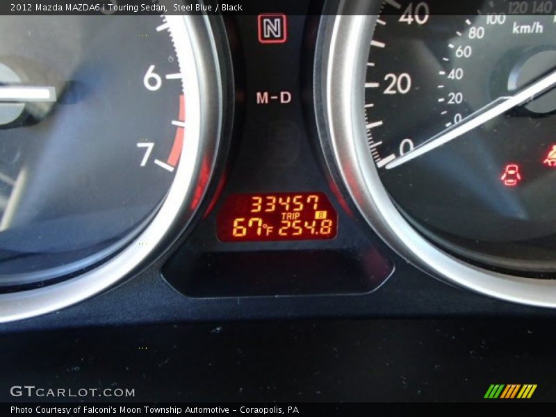 Steel Blue / Black 2012 Mazda MAZDA6 i Touring Sedan