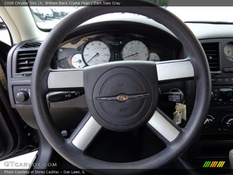 Brilliant Black Crystal Pearl / Dark Slate Gray 2008 Chrysler 300 LX