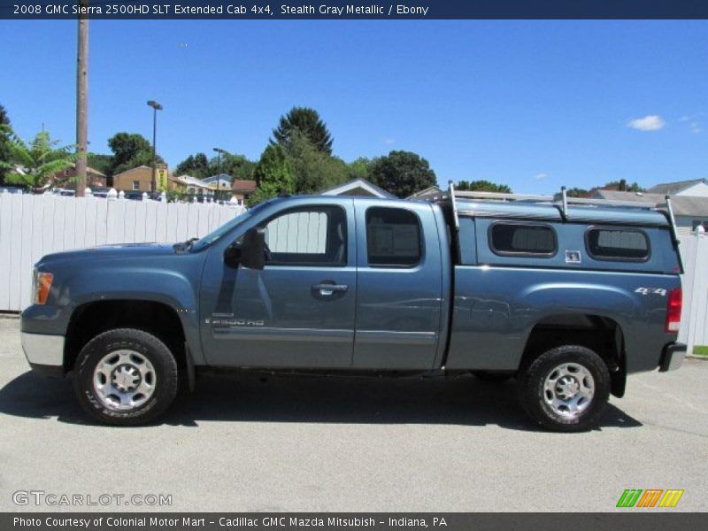 Stealth Gray Metallic / Ebony 2008 GMC Sierra 2500HD SLT Extended Cab 4x4