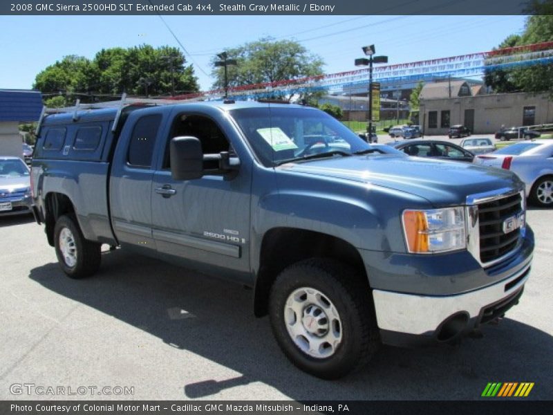 Stealth Gray Metallic / Ebony 2008 GMC Sierra 2500HD SLT Extended Cab 4x4