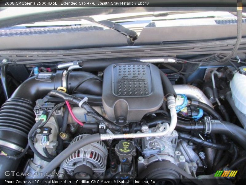 Stealth Gray Metallic / Ebony 2008 GMC Sierra 2500HD SLT Extended Cab 4x4