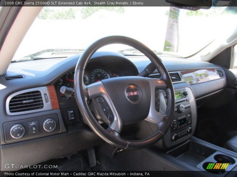 Stealth Gray Metallic / Ebony 2008 GMC Sierra 2500HD SLT Extended Cab 4x4