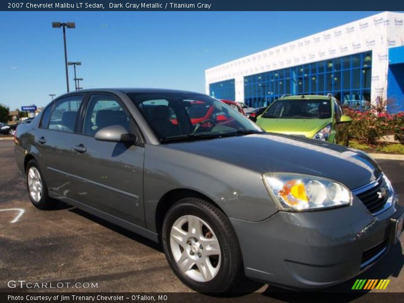 Dark Gray Metallic / Titanium Gray 2007 Chevrolet Malibu LT Sedan