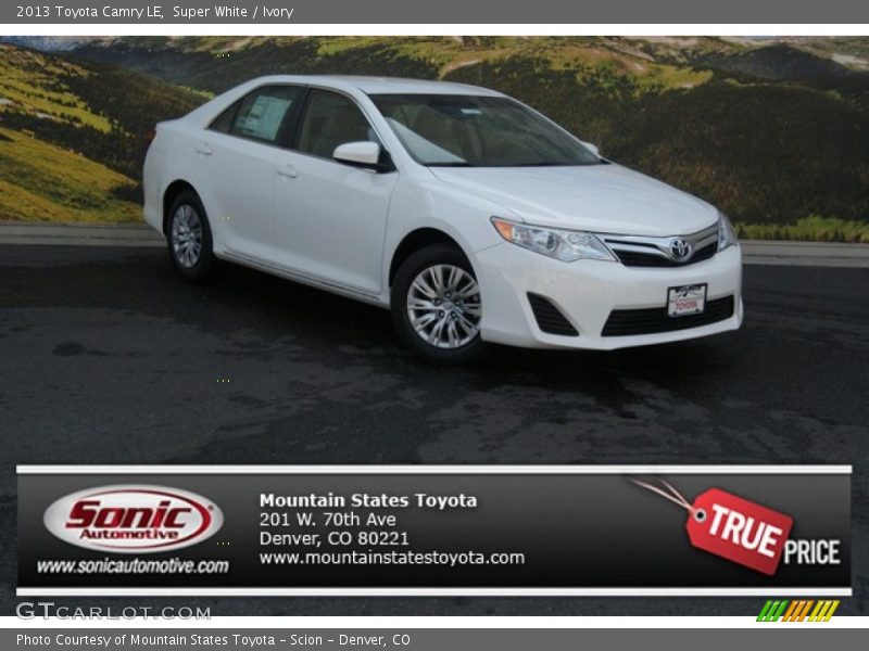 Super White / Ivory 2013 Toyota Camry LE