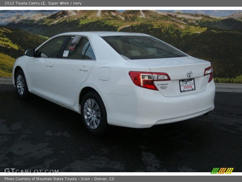 Super White / Ivory 2013 Toyota Camry LE