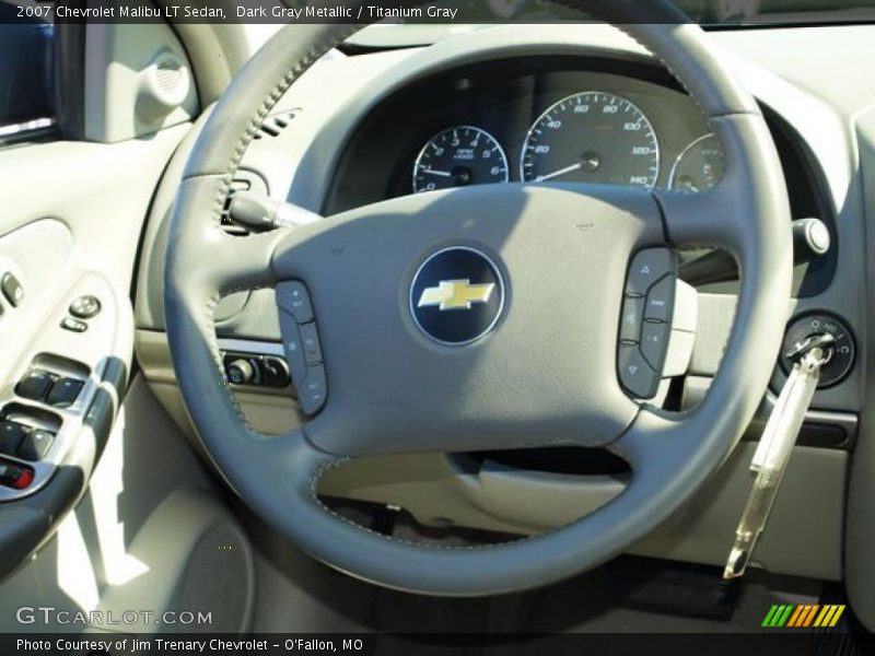 Dark Gray Metallic / Titanium Gray 2007 Chevrolet Malibu LT Sedan