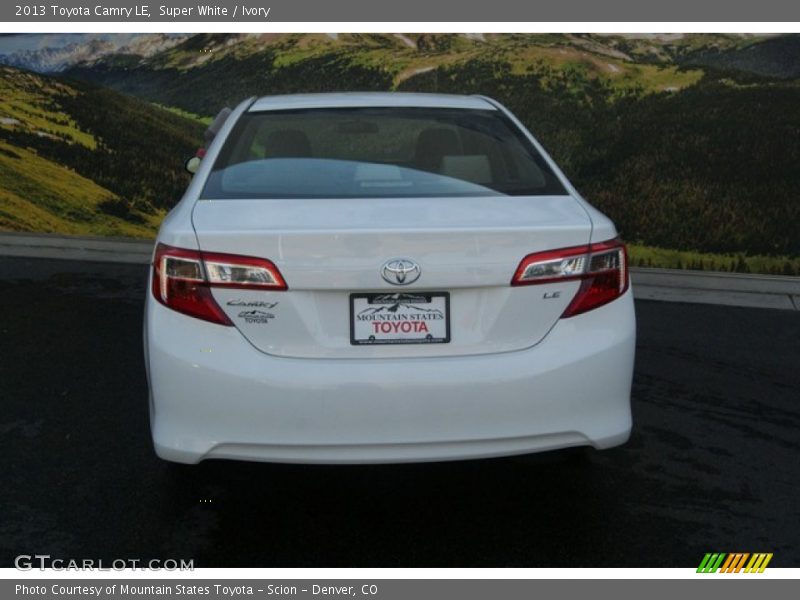 Super White / Ivory 2013 Toyota Camry LE