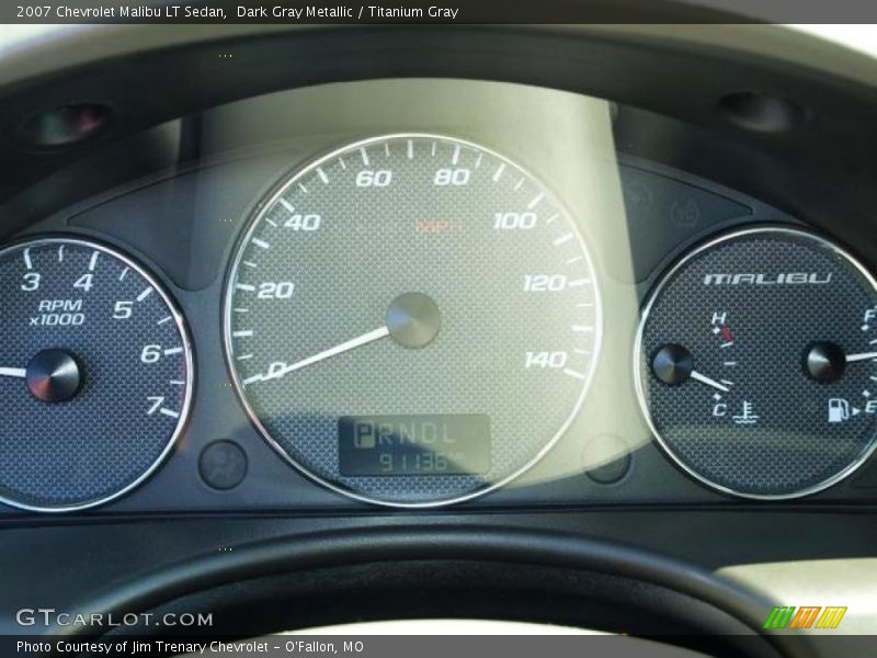 Dark Gray Metallic / Titanium Gray 2007 Chevrolet Malibu LT Sedan