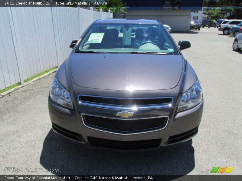 Taupe Gray Metallic / Titanium 2011 Chevrolet Malibu LS