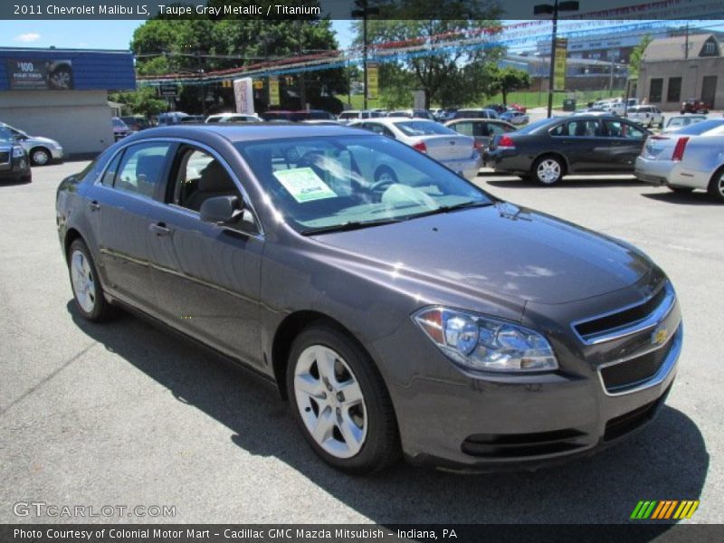 Taupe Gray Metallic / Titanium 2011 Chevrolet Malibu LS