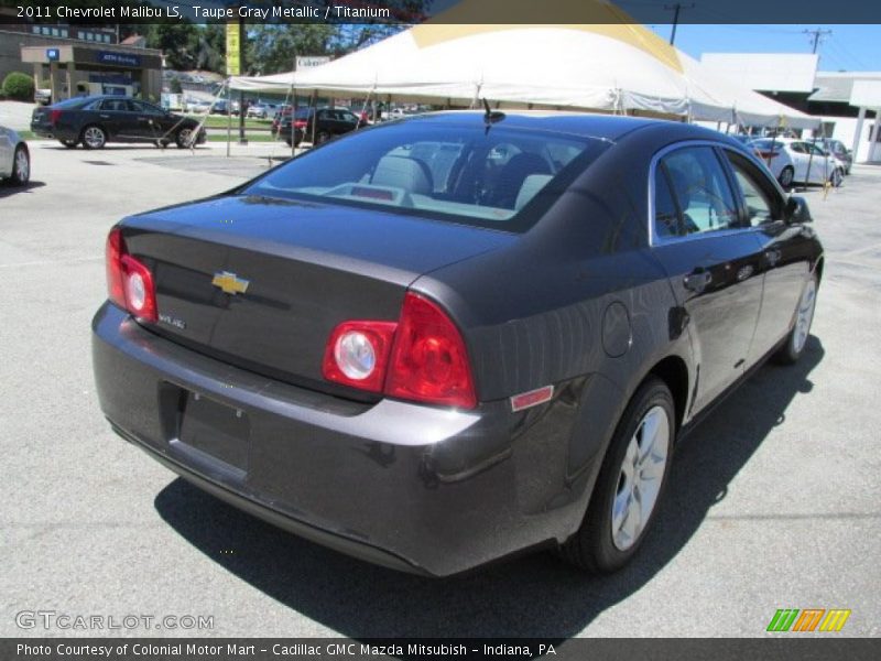 Taupe Gray Metallic / Titanium 2011 Chevrolet Malibu LS
