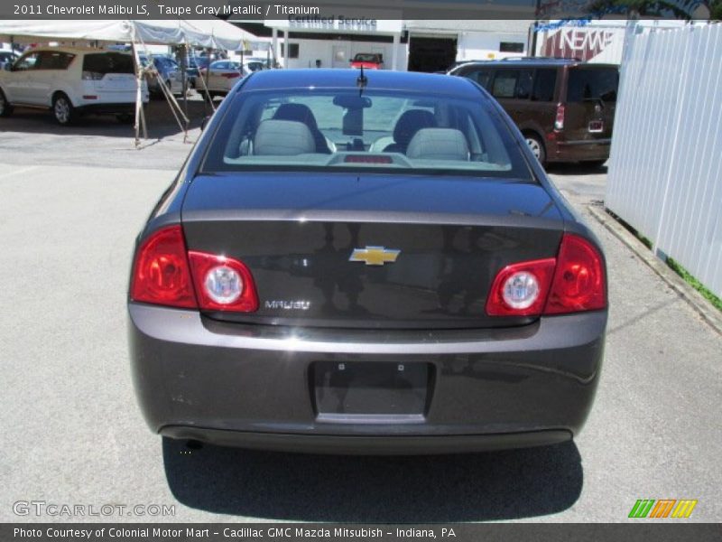 Taupe Gray Metallic / Titanium 2011 Chevrolet Malibu LS