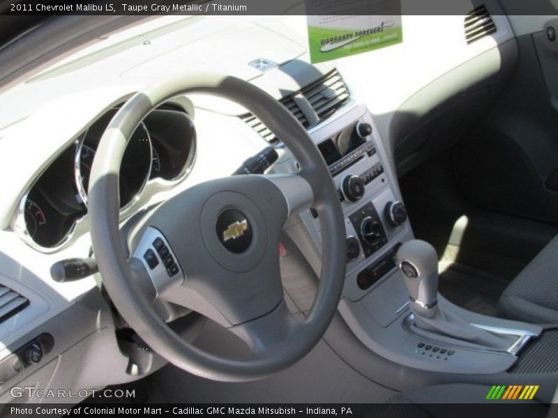Taupe Gray Metallic / Titanium 2011 Chevrolet Malibu LS
