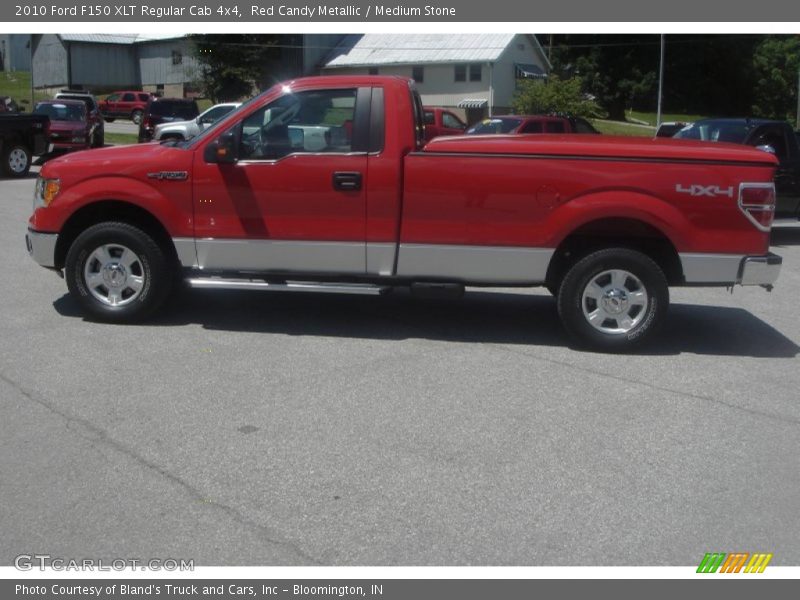 Red Candy Metallic / Medium Stone 2010 Ford F150 XLT Regular Cab 4x4