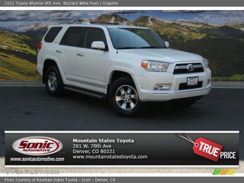 Blizzard White Pearl / Graphite 2013 Toyota 4Runner SR5 4x4