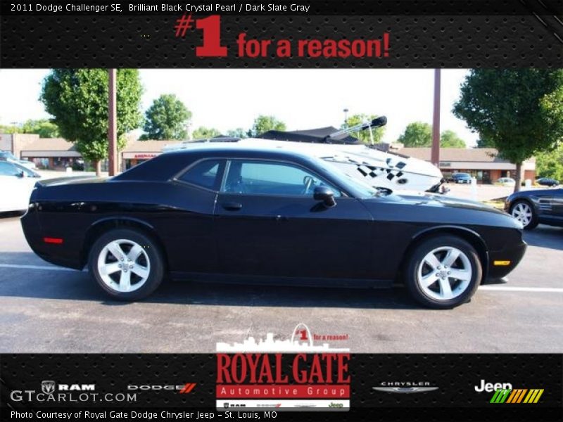 Brilliant Black Crystal Pearl / Dark Slate Gray 2011 Dodge Challenger SE