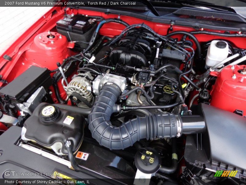 Torch Red / Dark Charcoal 2007 Ford Mustang V6 Premium Convertible