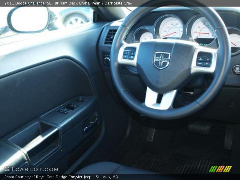 Brilliant Black Crystal Pearl / Dark Slate Gray 2011 Dodge Challenger SE